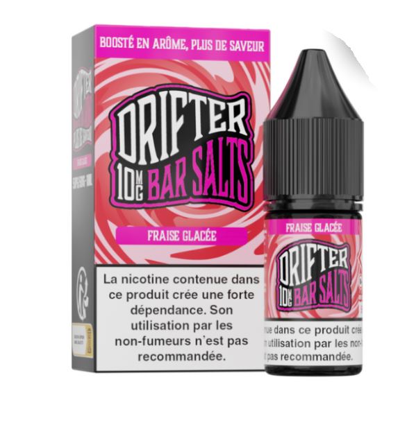 E-liquide Fraise Glacee Nic Salt Bar Salts Drifter 10ml - Dosage nicotine : 20 mg