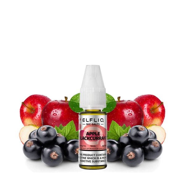 E-liquide Elfliq by Elfbar Apple Blackcurrant - Nic Salt 10ml - Sel de nicotine 10mg et 20mg