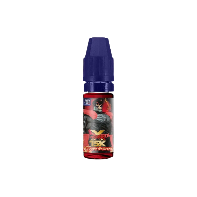 E-liquide Bloody Shigeri Sel de Nicotine 10ml XFighter 15K Fighter Fuel - saveurs fruit du dragon, fruits rouges, fraîcheur