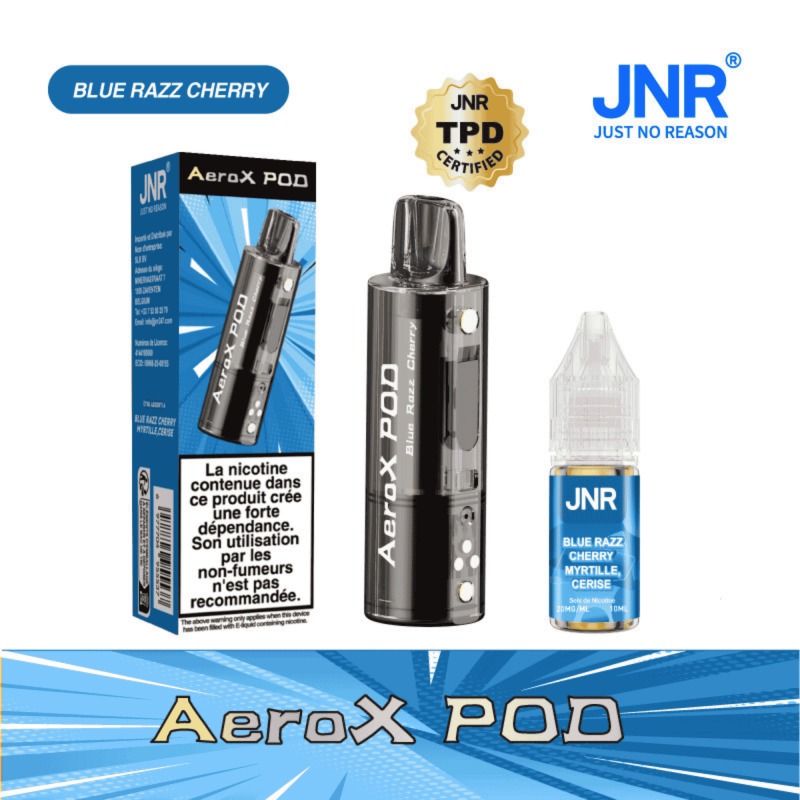 Cartouche AeroX 32K Blue Razz Cherry JNR - cartouche de remplacement avec e-liquide nic salt 20mg