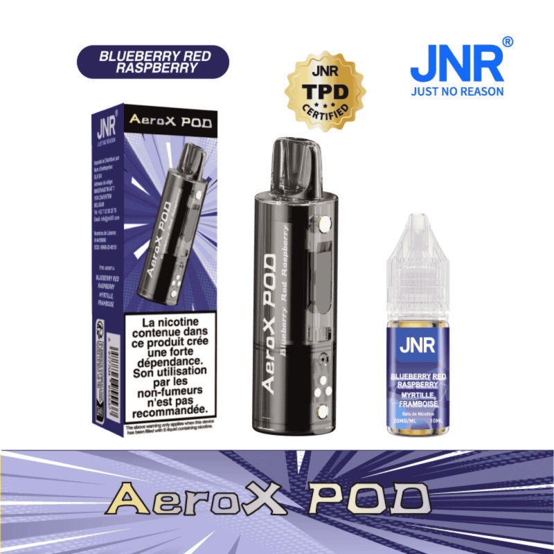 Cartouche AeroX 32K Blueberry Red Raspberry JNR - cartouche de remplacement avec e-liquide nic salt 20mg