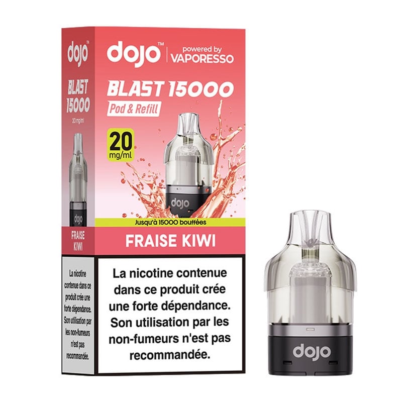 Cartouche Dojo Blast 15K Fraise Kiwi Vaporesso - recharge préremplie 10ml en sels de nicotine