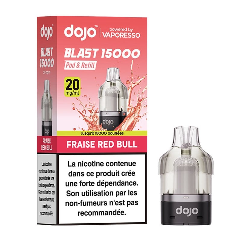 Cartouche Dojo Blast 15K Fraise Red Bull Vaporesso - recharge préremplie 10ml en sels de nicotine
