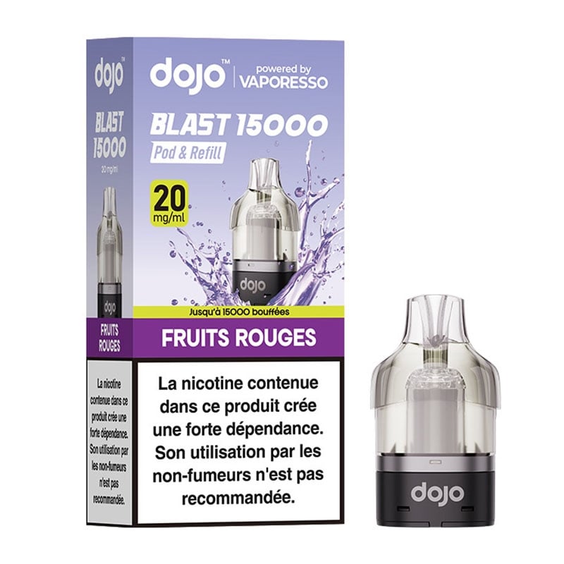 Cartouche Dojo Blast 15K Fruits Rouges Vaporesso - recharge préremplie 10ml en sels de nicotine