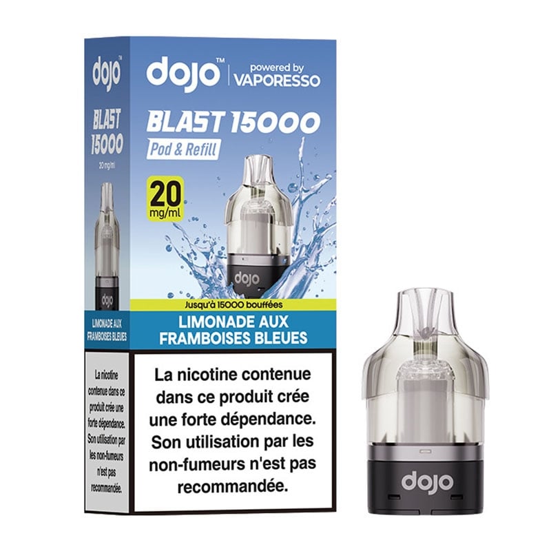 Cartouche Dojo Blast 15K Limonade Framboises Bleues Vaporesso - recharge préremplie 10ml en sels de nicotine