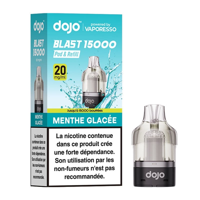 Cartouche Dojo Blast 15K Menthe Glacée Vaporesso - recharge préremplie 10ml en sels de nicotine