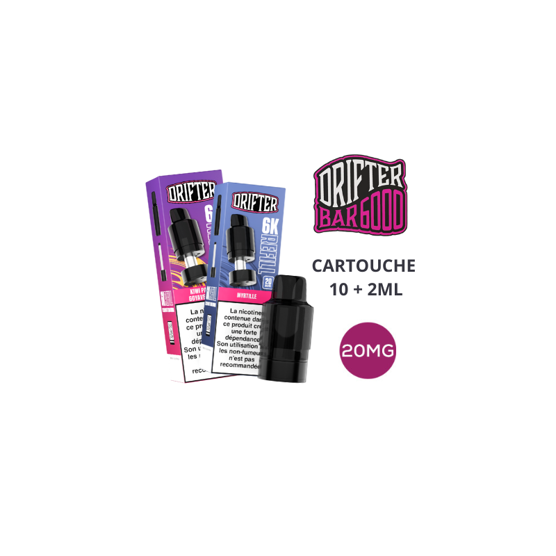 Cartouche Drifter Bar 6000 Refill 10+2ml 20mg Drifter