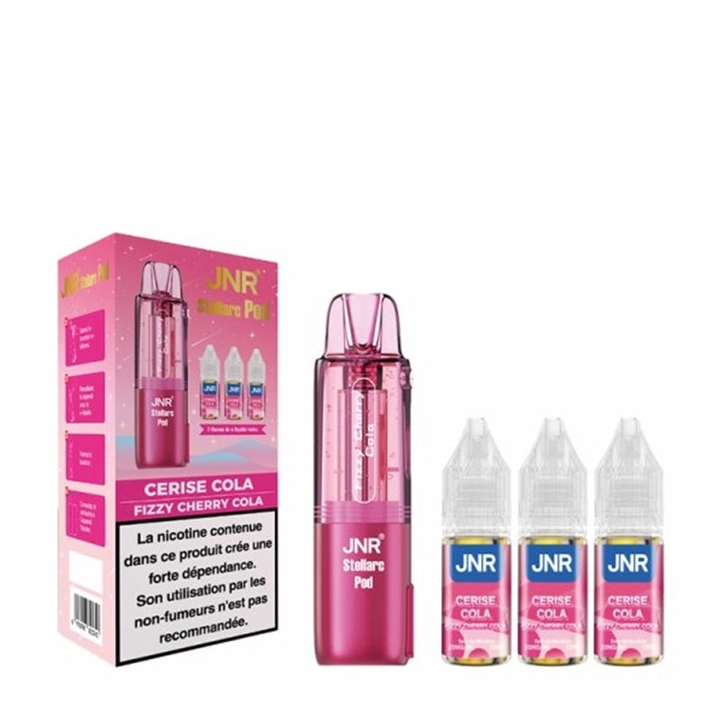 Cartouche Stellarc 50K Fizzy Cherry Cola JNR - cartouche de rechange avec 3 e-liquides nic salt 20mg