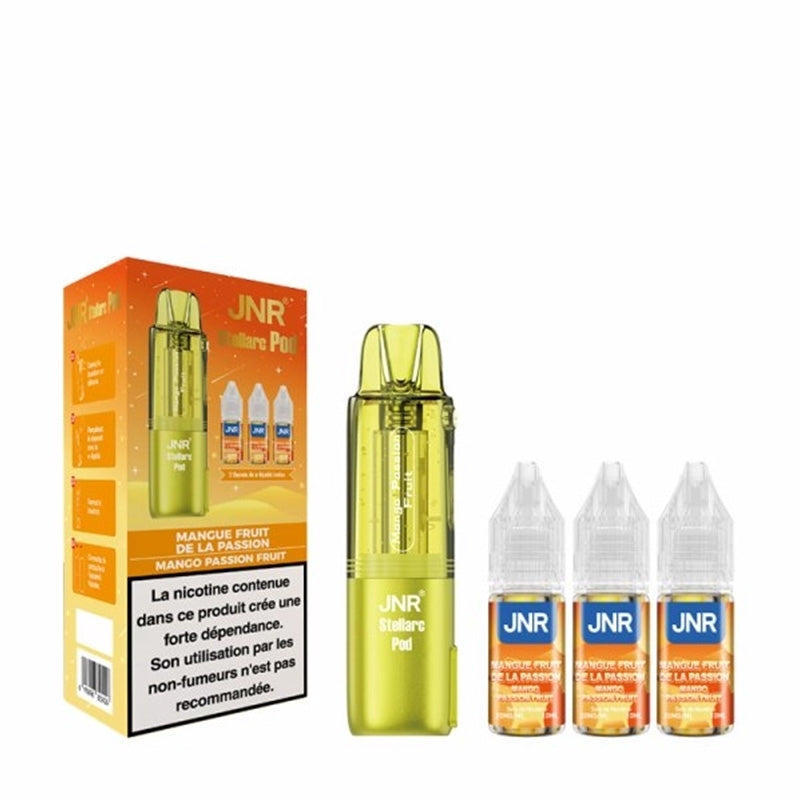 Cartouche Stellarc 50K Mango Passion Fruit JNR - cartouche de rechange avec 3 e-liquides nic salt 20mg