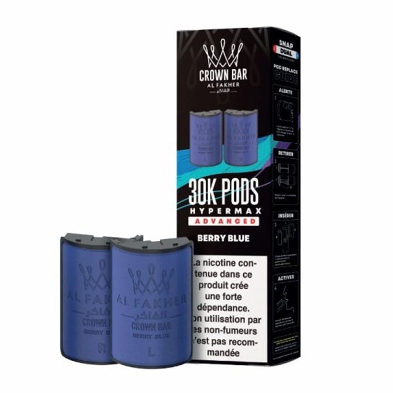 Cartouches HyperMax Advanced 30K Berry Blue 10 ml - Al Fakher