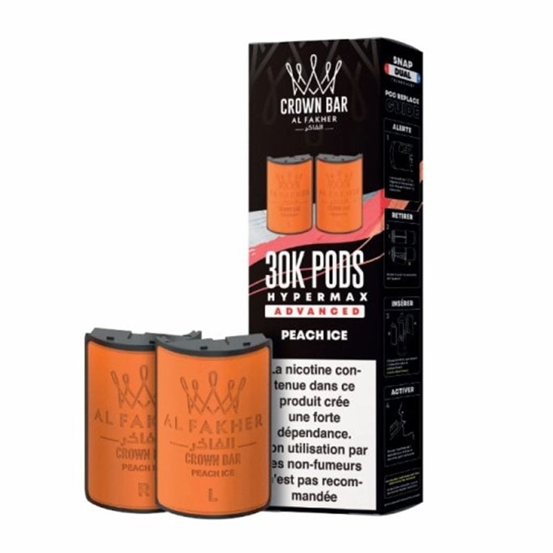 Cartouches HyperMax Advanced 30K Peach Ice 10 ml - Al Fakher