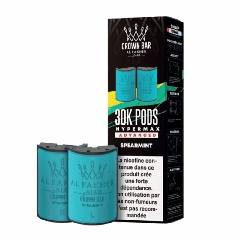 Cartouches HyperMax Advanced 30K Spearmint 10 ml - Al Fakher