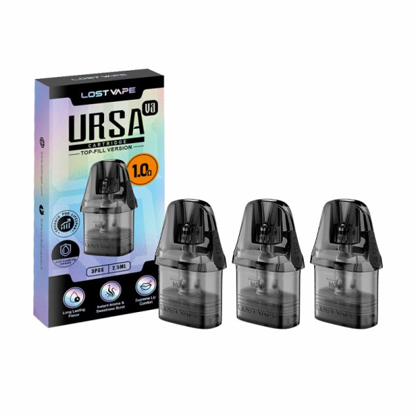Cartouches Ursa Nano V3 0.6/0.8/1.0 ohm 2.5ml par 3 - Lost Vape - detail 11