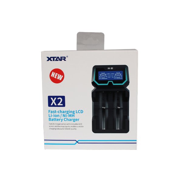 Chargeur X2 2 slots - XTAR - vue 5 du chargeur d’accus