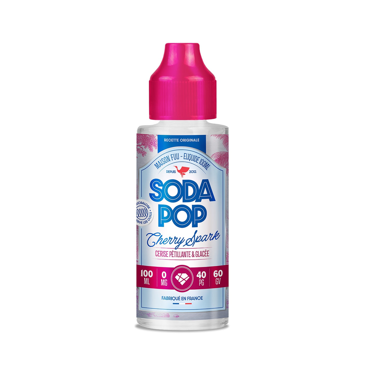 E-liquide Cherry Spark 100ml Soda Pop The Fuu - saveurs cerise acidulée, fraîcheur