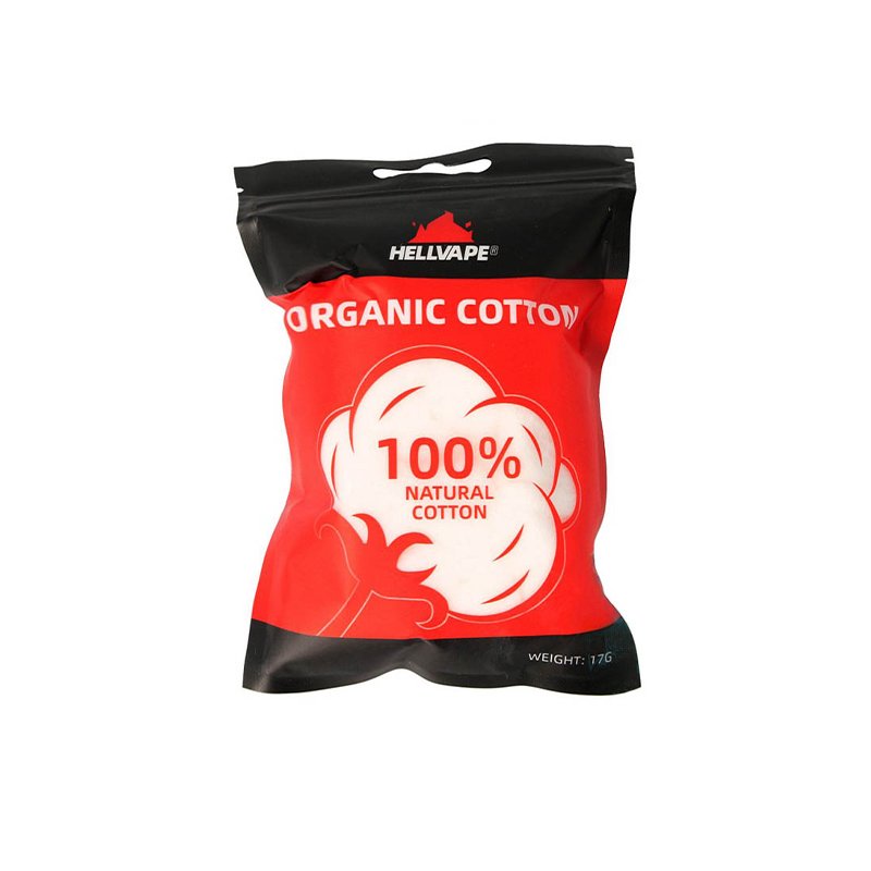 Coton organique 17 g - Hellvape - sachet de coton organique Hellvape 17 g