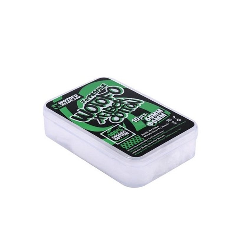 Coton Xfiber 6 mm Profile (X10) - Wotofo - boîte Xfiber Profile vue en angle