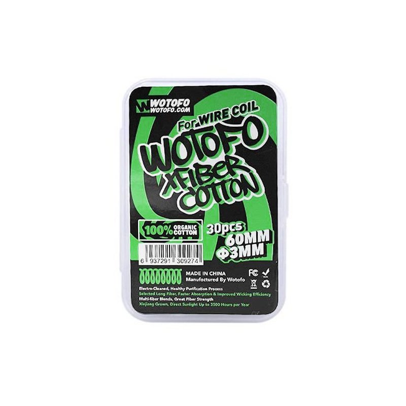 Coton Xfiber Wire Coil (X30) - Wotofo - boîte Xfiber Wire Coil vue de face