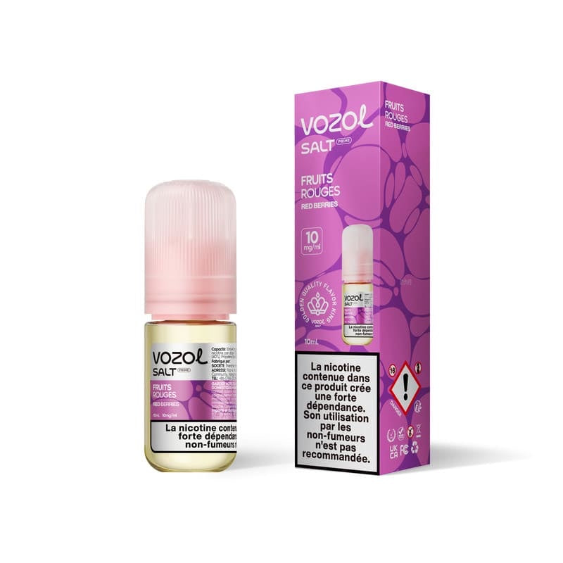 E-liquide Fruits Rouges Sel de Nicotine 10ml Vozol - saveurs fruits rouges 10 mg