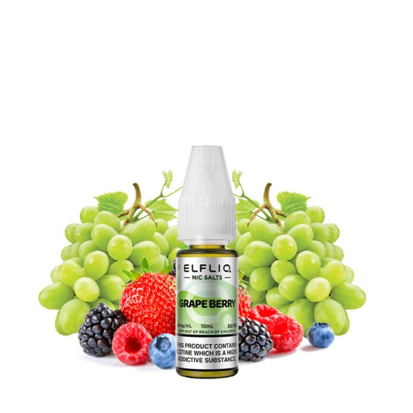 E-liquide Elfliq by Elfbar Grape Berry - Nic Salt 10ml - Sel de nicotine 10mg et 20mg