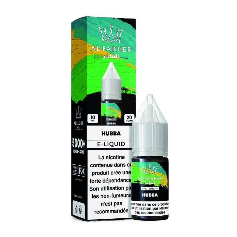 E-liquide Hubba Al Fakher - saveurs chewing-gum, sel de nicotine 20mg 10ml