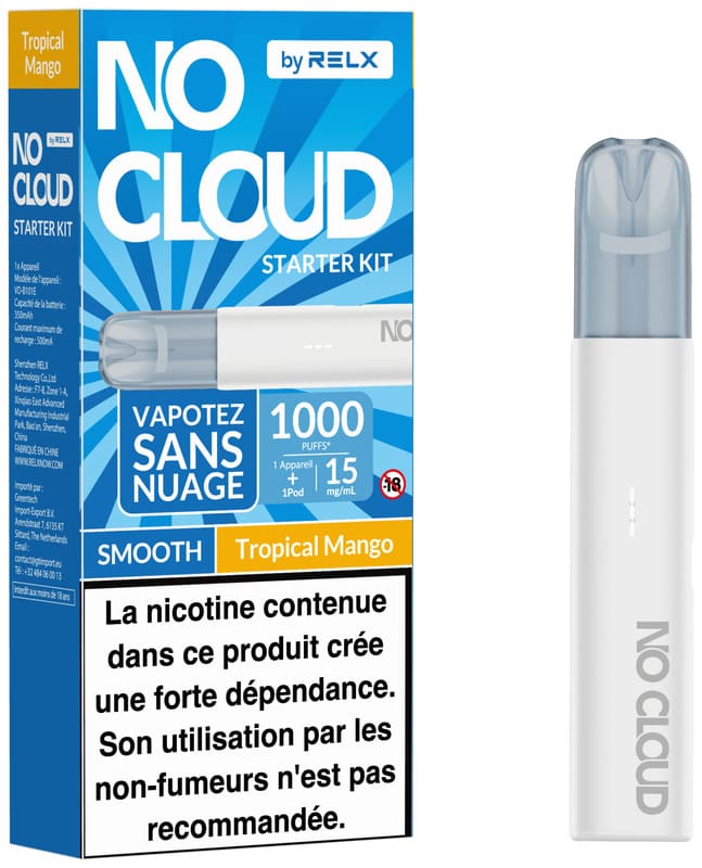Kit No Cloud Smooth 15mg Tropical Mango - RELX - Alliancetech.fr