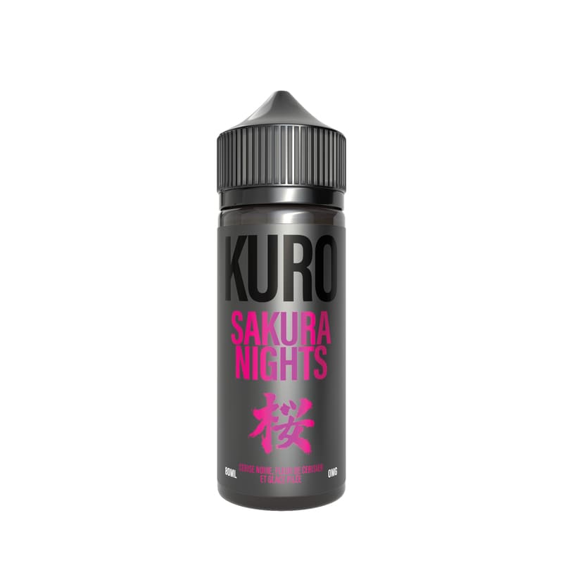 E-liquide Sakura Nights 80ml Kuro - cerise noire, fleur de cerisier, menthol