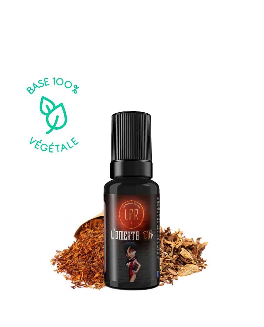 E-liquide L’Omerta 10ml LFR - saveurs tabac blond, finale légèrement cendrée 3 mg