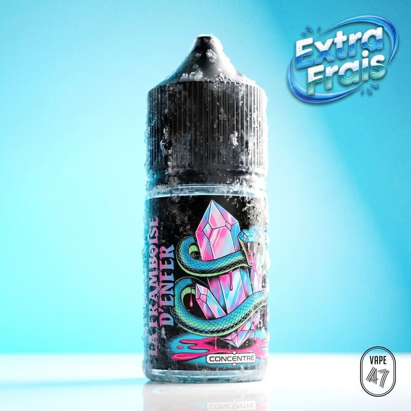 Arôme concentré La Framboise d'ENFER Vape 47 - saveurs framboise fraise des bois, flacon 30ml DIY