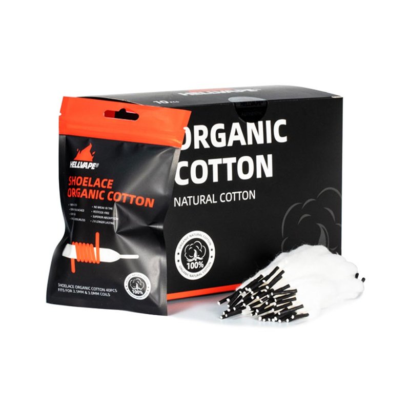 Lacets de coton organique (X40) - Hellvape - détail des lacets avec embouts