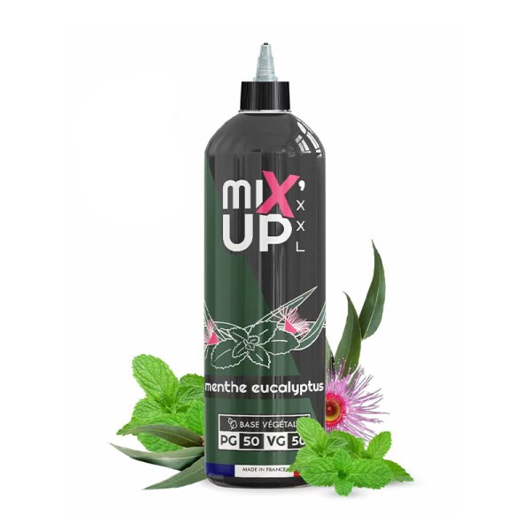 E-Liquide Mixup XXL Menthe Eucalyptus 1 litre 0mg - Sans Nicotine, Base 50/50 | Alliancetech.fr