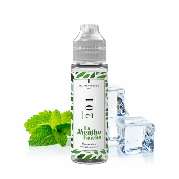 E-liquide N°201 Maître Vapotier - saveurs menthe verte, menthe fraîche, fraîcheur - visuel 2