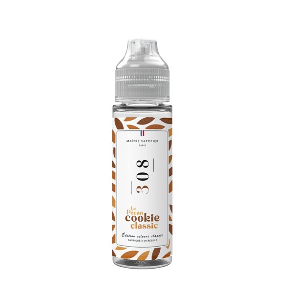 E-liquide N°308 Maître Vapotier - saveurs noix de pécan, cookie, classic - visuel 3