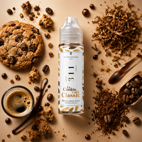E-liquide N°311 Maître Vapotier - saveurs cookie, café, classic