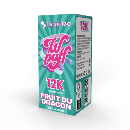 Cartouche Wpuff 12K Fruit du Dragon Liquideo - Puff sans nicotine 12000 bouffees