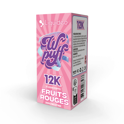Cartouche Wpuff 12K Fruits Rouges Liquideo - Puff sans nicotine 12000 bouffees