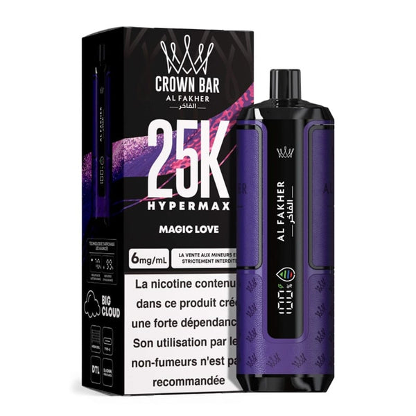Puff Crown Bar HyperMax 25K Magic Love - Al Fakher - Al Fakher - Cigarette Électronique & Vape | Alliancetech.fr