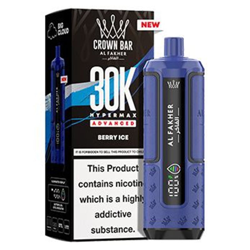 Puff Crown Bar HyperMax Advanced 30K Berry Ice - Al Fakher