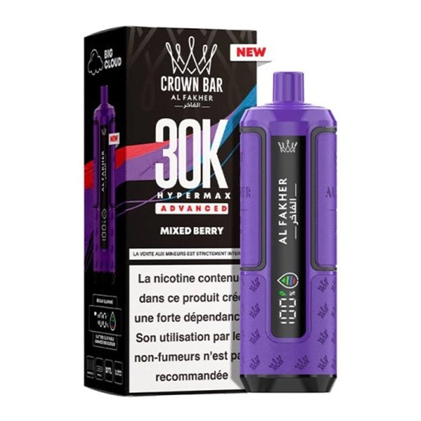 Puff Crown Bar HyperMax Advanced 30K Mixed Berry - Al Fakher - Al Fakher - Cigarette Électronique & Vape | Alliancetech.fr