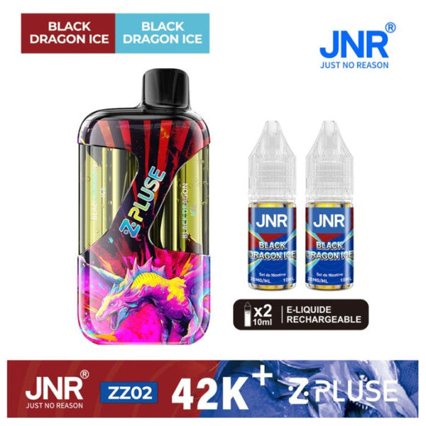 Puff JNR Z Pluse 42K+ Black Dragon Ice - cigarette électronique rechargeable