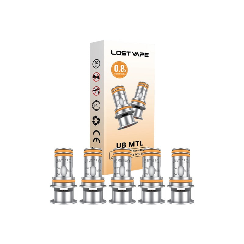 Résistances UB MTL 0.8 / 1.2 ohm (X5) Lost Vape - 0.8 ohm