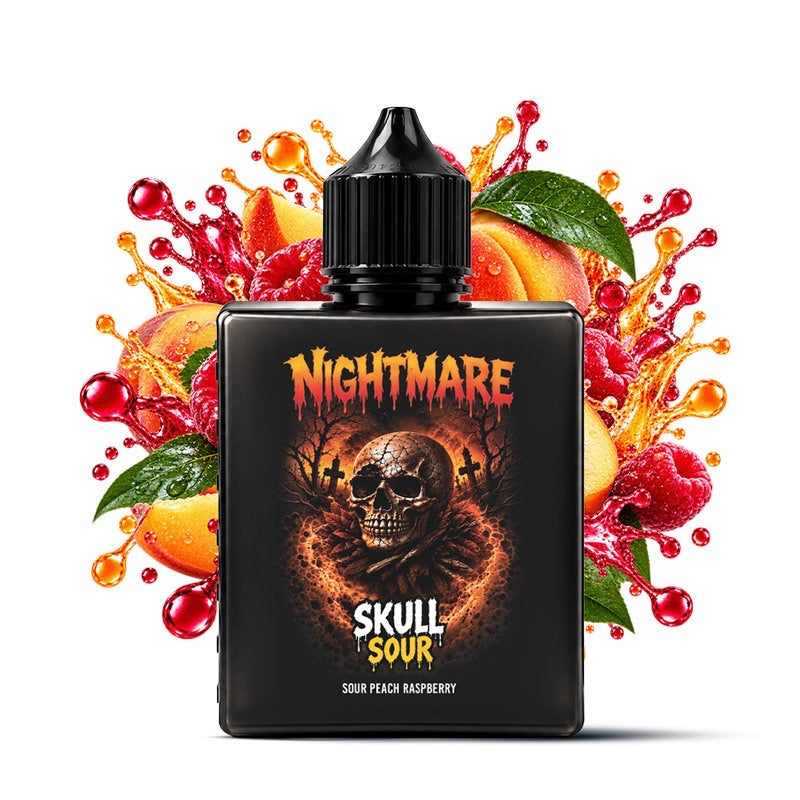 E-liquide Skull Sour 100ml Nightmare - saveurs pêche, framboise acidulée