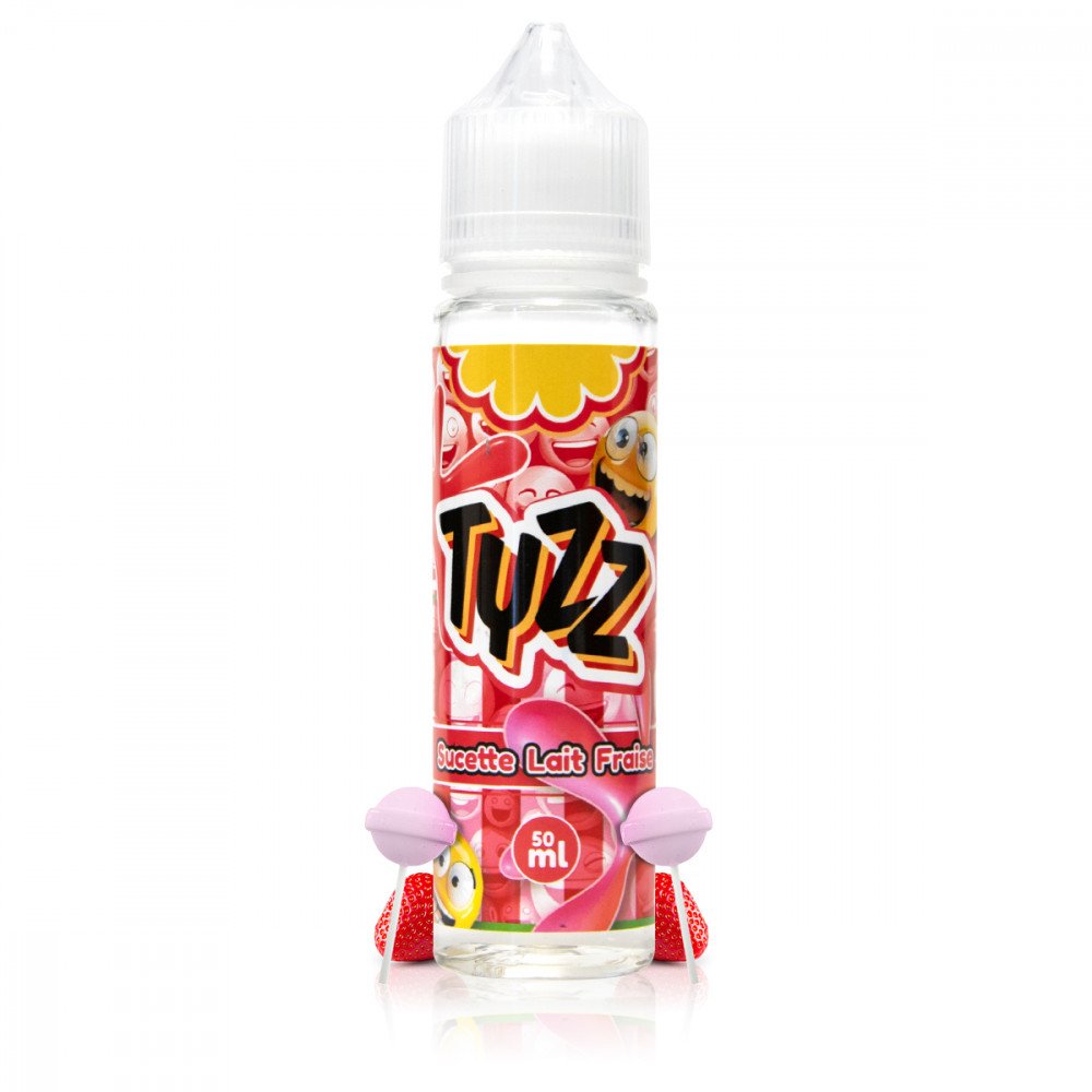 Sucette Lait Fraise 50ml - Tyzz - E-liquide 50ml 0mg Tyzz