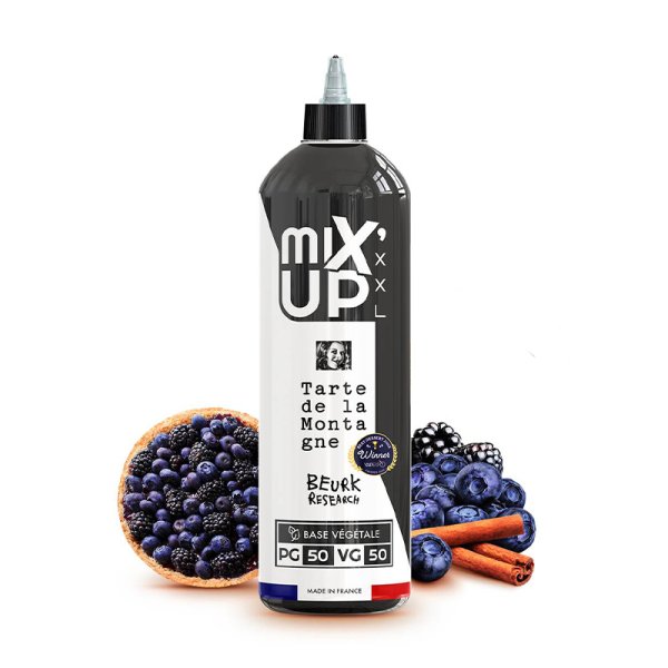 E-Liquide Mixup XXL Tarte de la Montagne 1 litre 0mg - Sans Nicotine, Base 50/50 | Alliancetech.fr