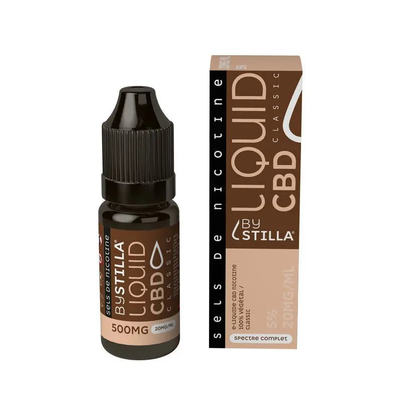E liquide Cbd 500mg + sels de nicotine 20mg 5 Classic 10 ml - By Stilla - Alliancetech.fr