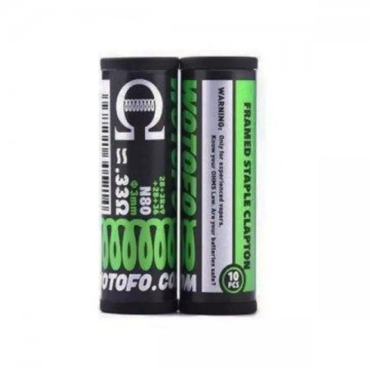 N80 Framed Staple Clapton 0.33 Ohm (10pcs) - Wotofo - Alliancetech.fr