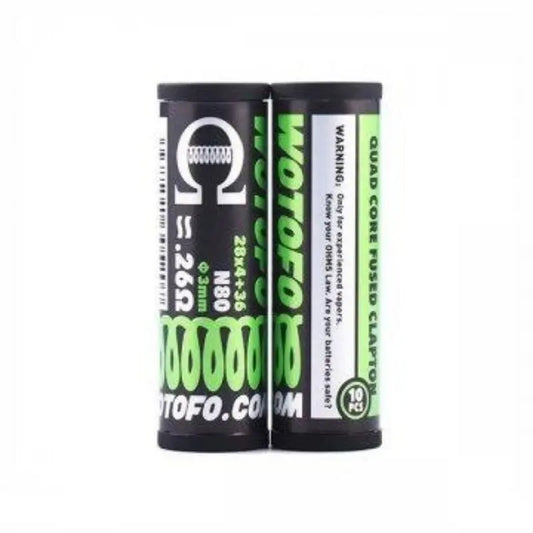 Quad Core Fused Clapton Coils 10pcs 0.26 Ohm - Wotofo - Alliancetech.fr