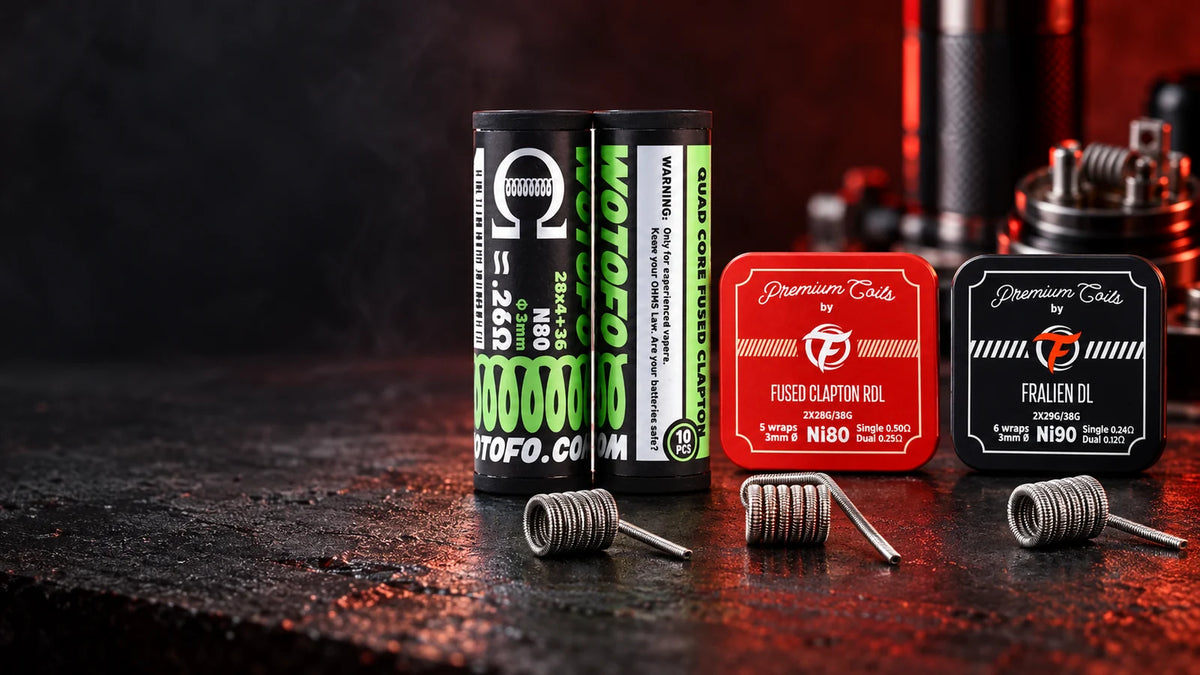 Coils préfaits Wotofo Quad Core et Fumytech Fused Clapton et Fralien