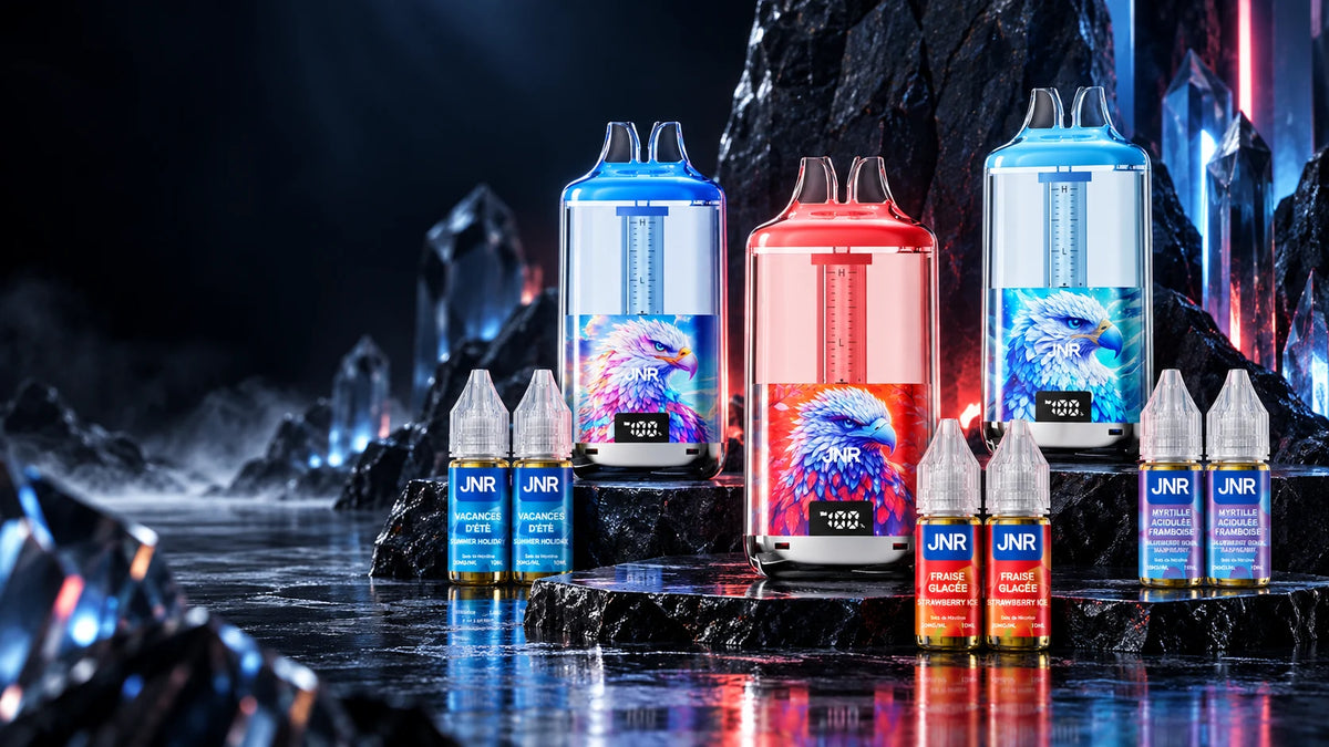 Puffs JNR Falcon Gem+ 30K rechargeables avec flacons e-liquide