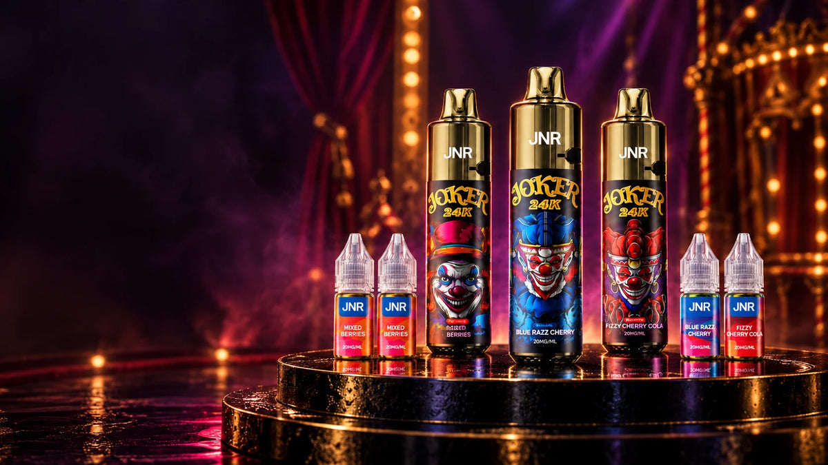 Puffs JNR Joker 24K rechargeables avec flacons e-liquide